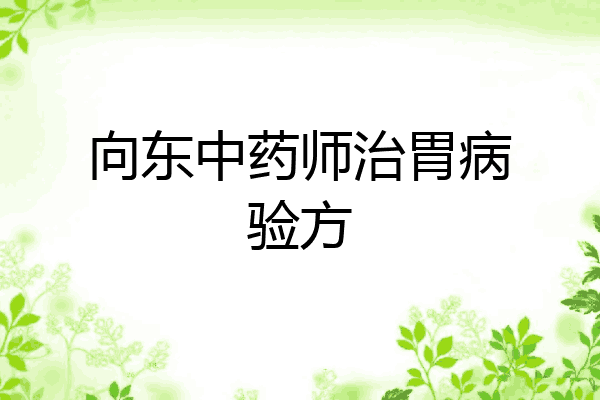 向东中药师治胃病验方