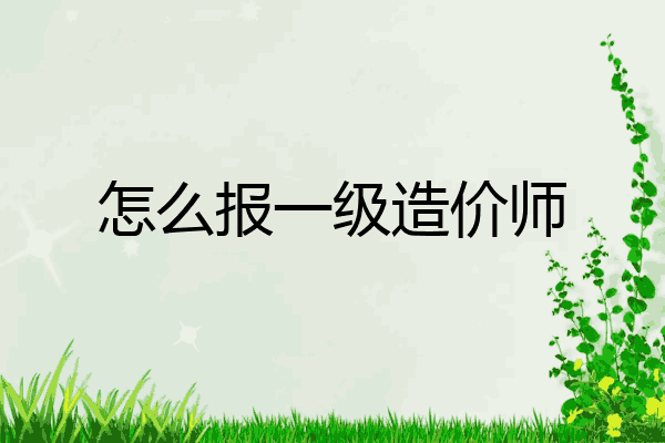 怎么报一级造价师