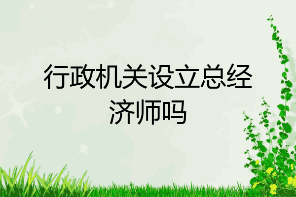 行政机关设立总经济师吗