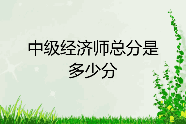 中级经济师总分是多少分