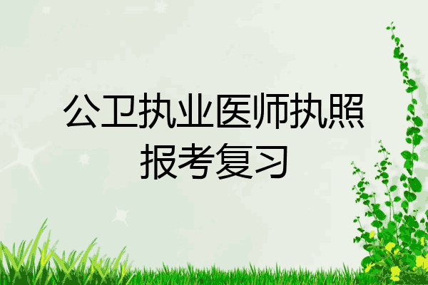 公卫执业医师执照报考复习