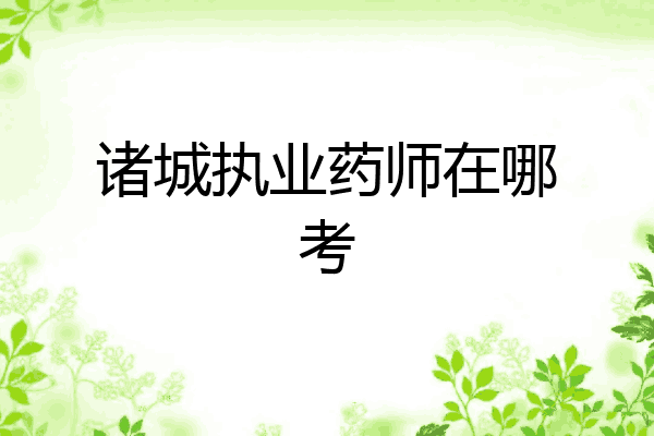 诸城执业药师在哪考