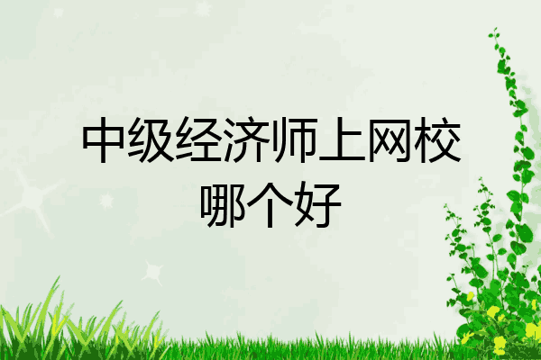 中级经济师上网校哪个好