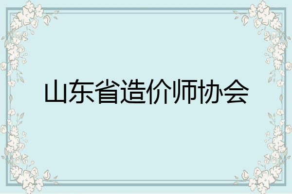 山东省造价师协会