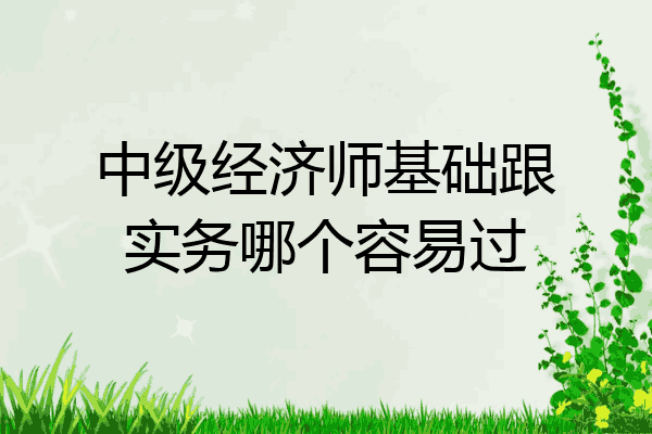 中级经济师基础跟实务哪个容易过