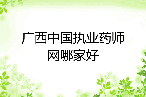 广西中国执业药师网哪家好