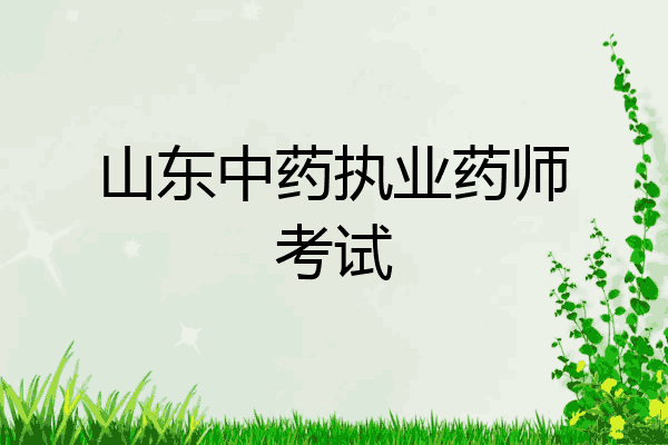 山东中药执业药师考试