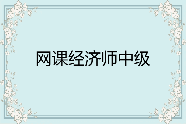 网课经济师中级