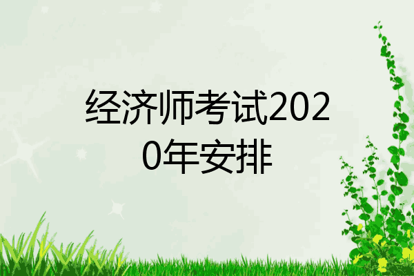 经济师考试2020年安排