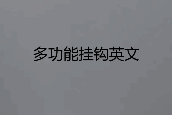 多功能挂钩英文
