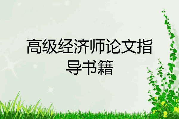 高级经济师论文指导书籍