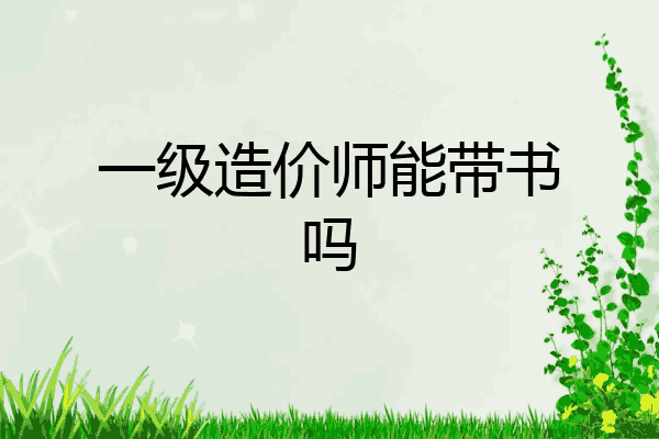 一级造价师能带书吗