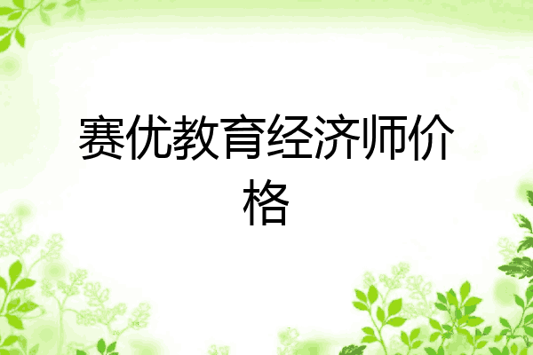 赛优教育经济师价格