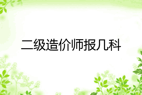 二级造价师报几科