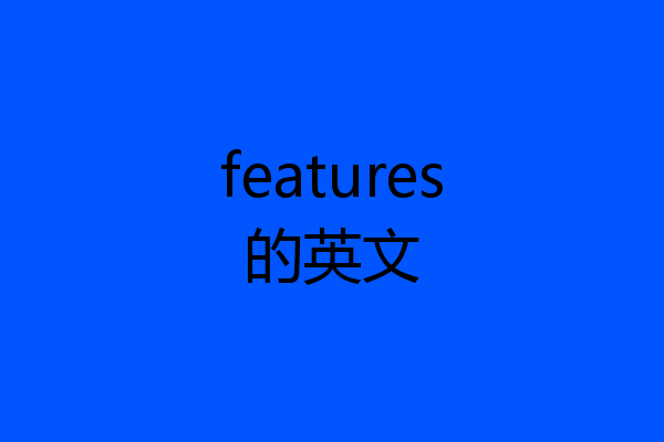 features的英文