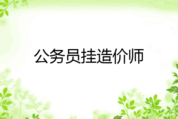 公务员挂造价师