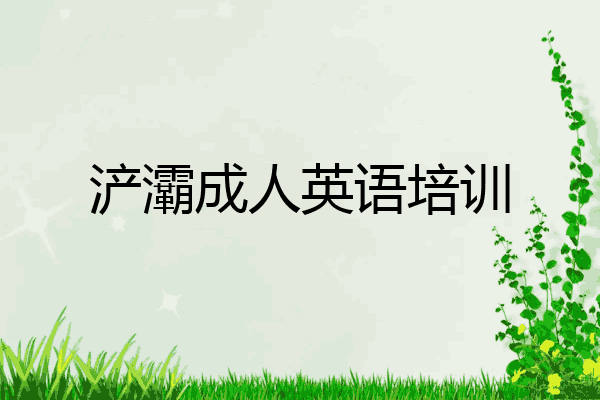 浐灞成人英语培训
