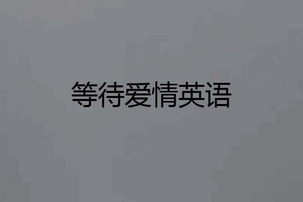 等待爱情英语