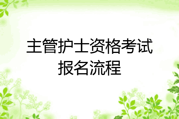 主管护士资格考试报名流程