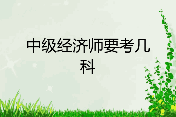 中级经济师要考几科