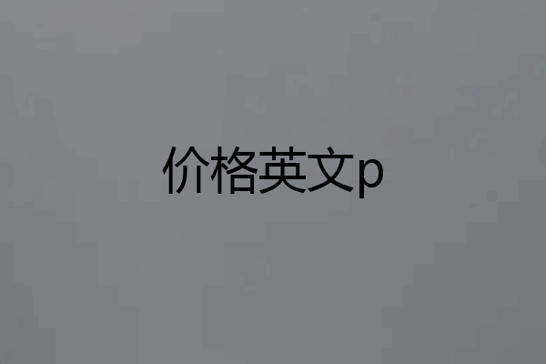 价格英文p