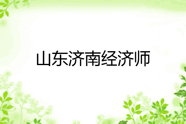 山东济南经济师