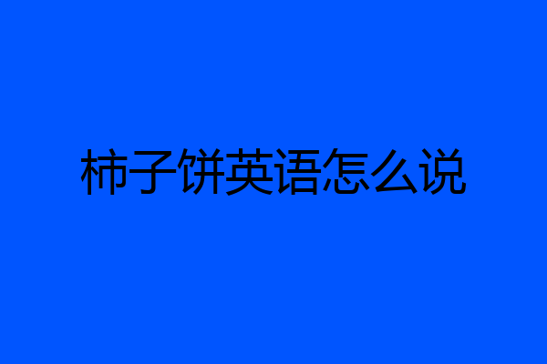 柿子饼英语怎么说