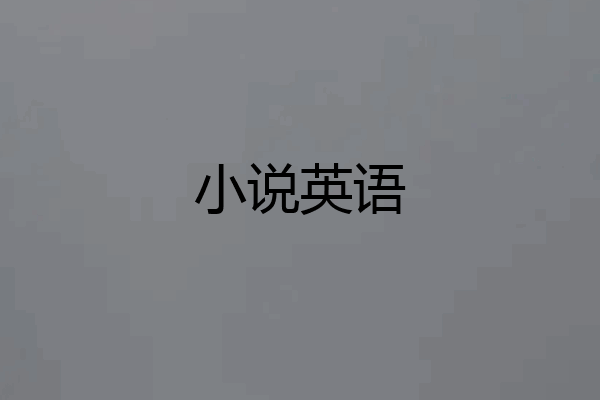 小说英语