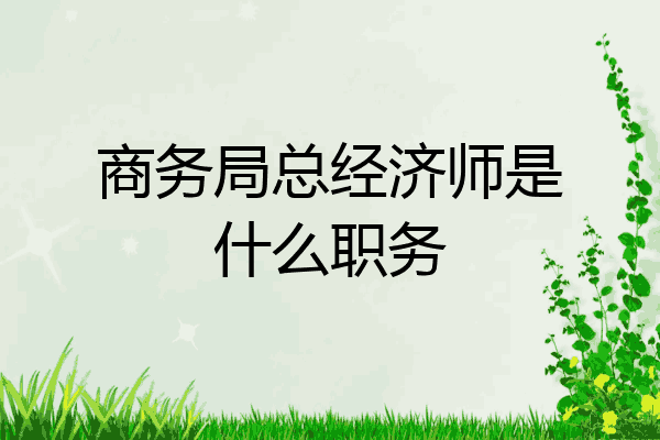 商务局总经济师是什么职务