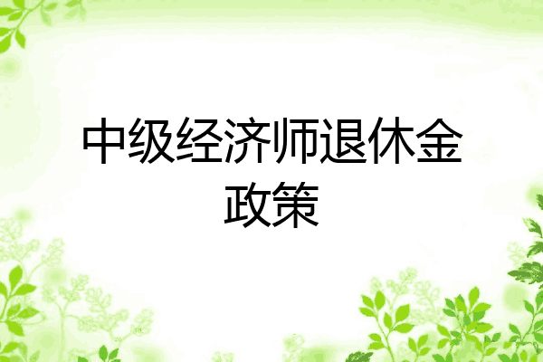 中级经济师退休金政策