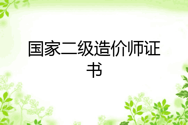 国家二级造价师证书