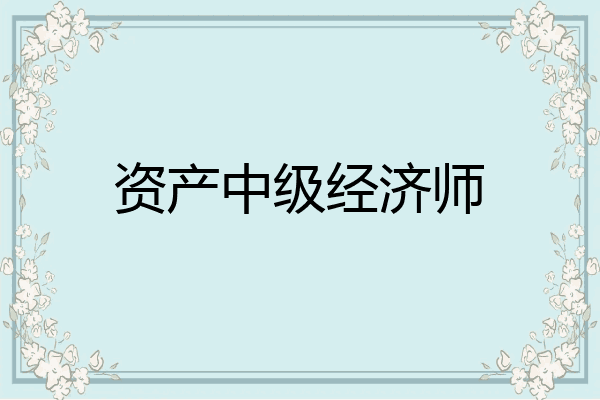 资产中级经济师