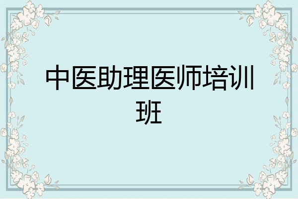 中医助理医师培训班