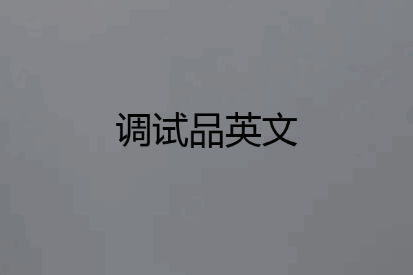 调试品英文