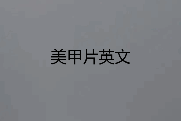 美甲片英文