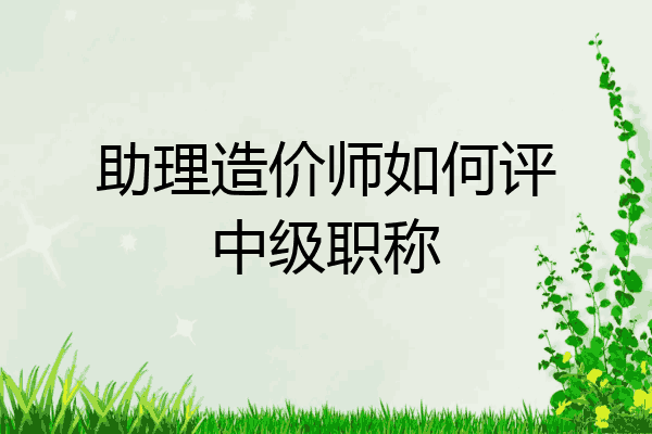 助理造价师如何评中级职称