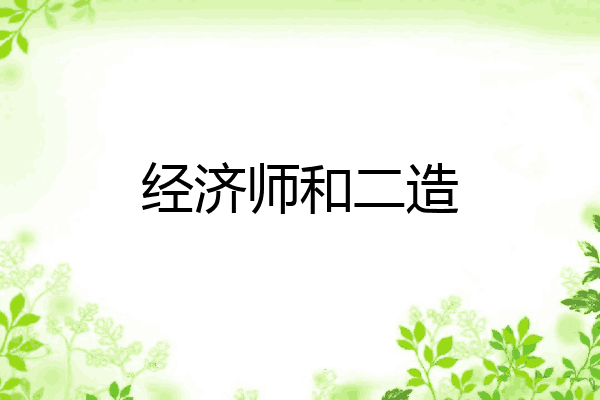 经济师和二造