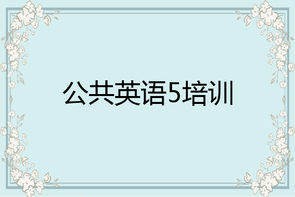 公共英语5培训