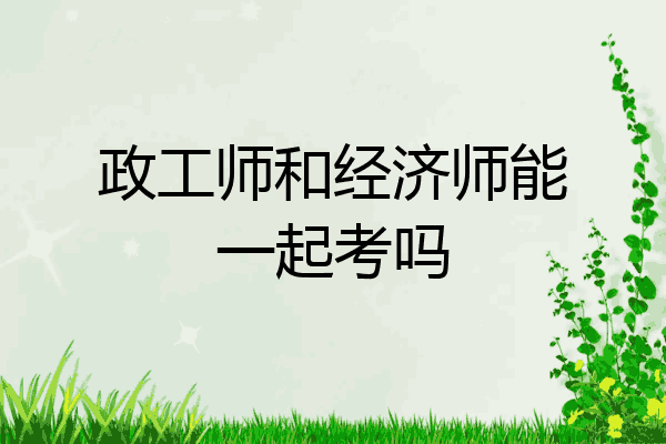 政工师和经济师能一起考吗
