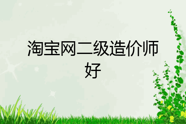 淘宝网二级造价师好