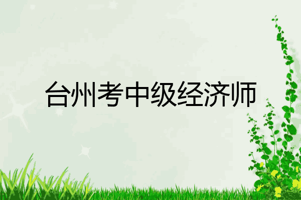台州考中级经济师