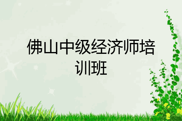 佛山中级经济师培训班