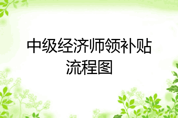 中级经济师领补贴流程图