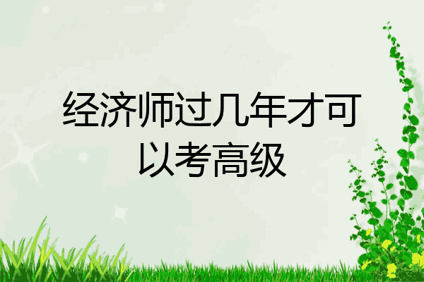 经济师过几年才可以考高级