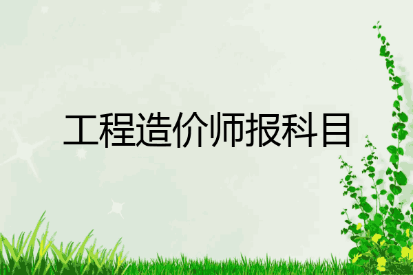 工程造价师报科目