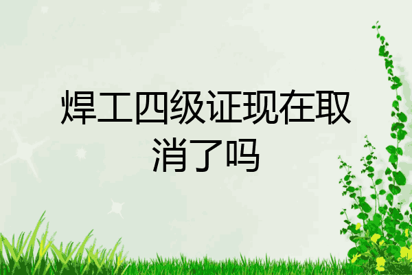 焊工四级证现在取消了吗