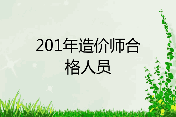 201年造价师合格人员
