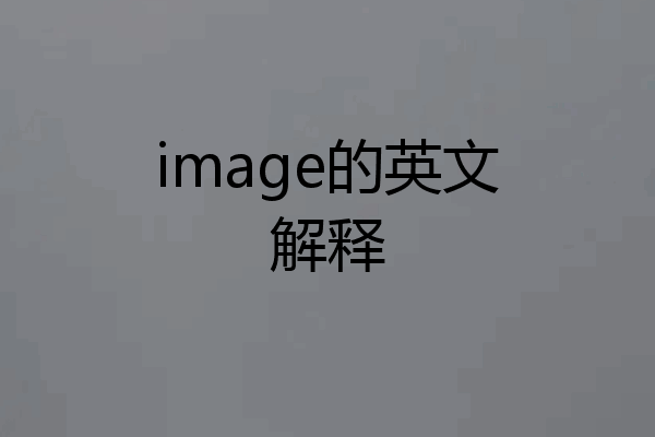 image的英文解释