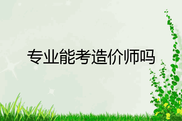 专业能考造价师吗