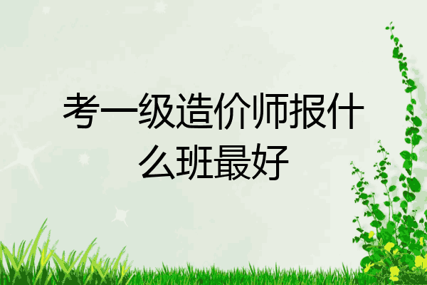 考一级造价师报什么班最好
